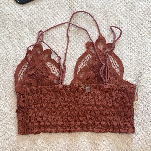 5 for $25 Free People Adelaide Lace Bralette Copper size Small - Picture 6 of 9